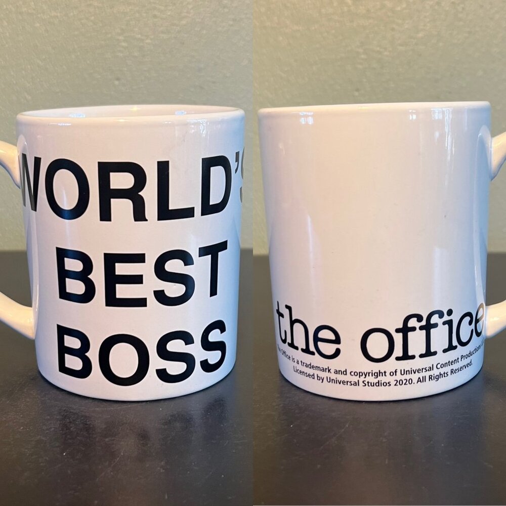 The Office WORLDS GREATEST BOSS Ceramic Coffee Mug Dunder Mifflin Paper Company